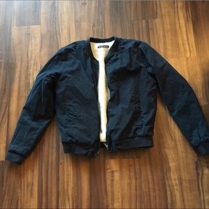 Navy blue brandy bomber jacket